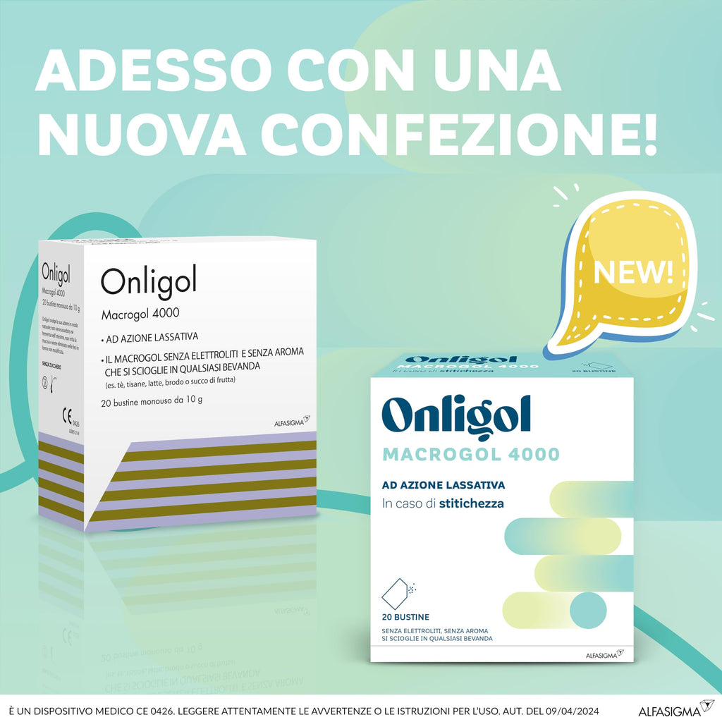Onligol 400 g, Macrogol 4000 Based Oral Medical Powder, Particularly Useful for Subjects Suffering from Constipation, 400 g
