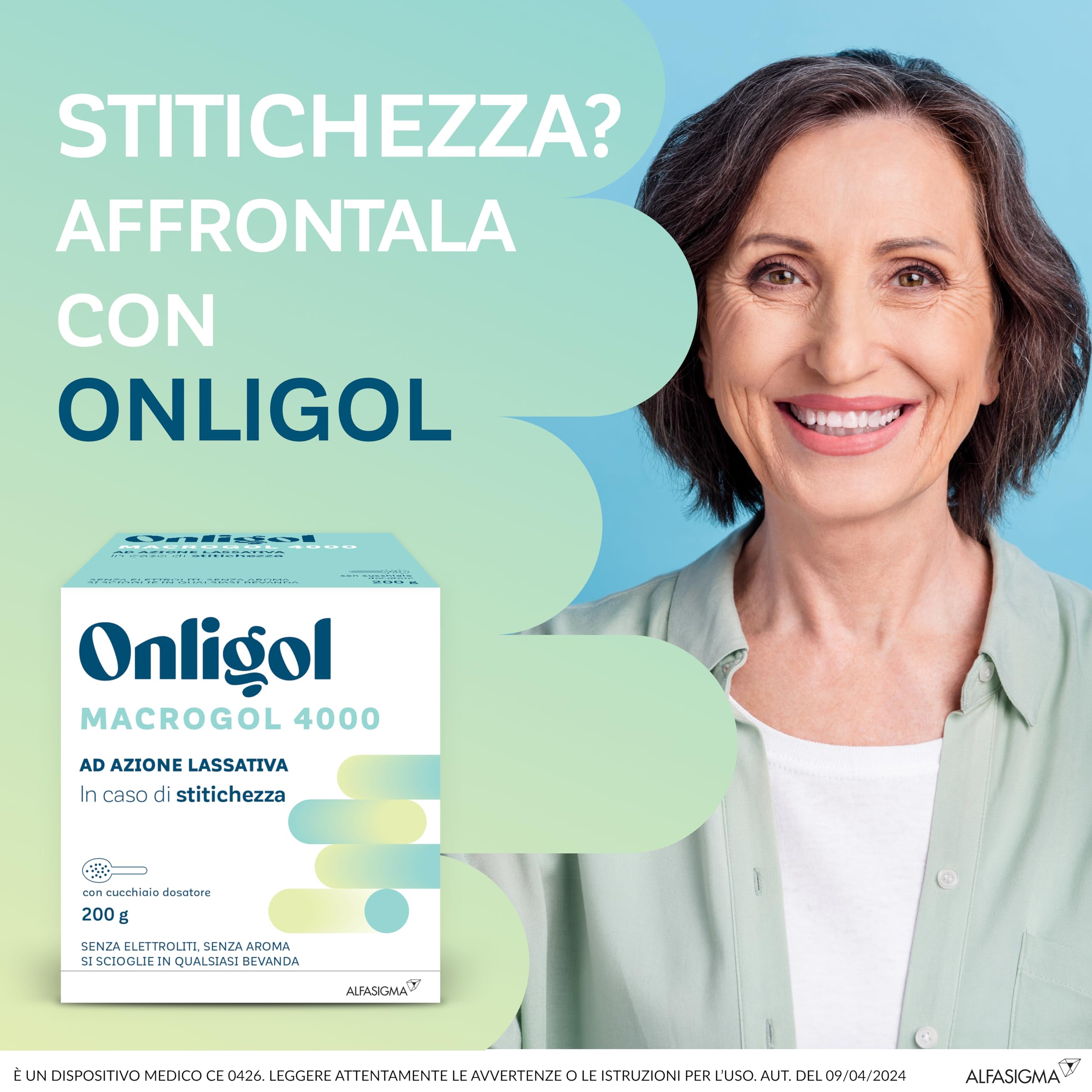 Onligol 400 g, Macrogol 4000 Based Oral Medical Powder, Particularly Useful for Subjects Suffering from Constipation, 400 g