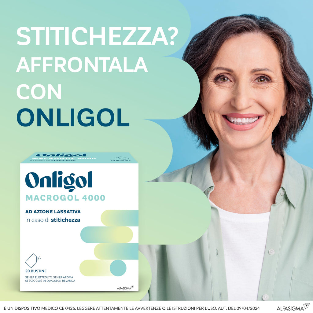 Onligol 400 g, Macrogol 4000 Based Oral Medical Powder, Particularly Useful for Subjects Suffering from Constipation, 400 g