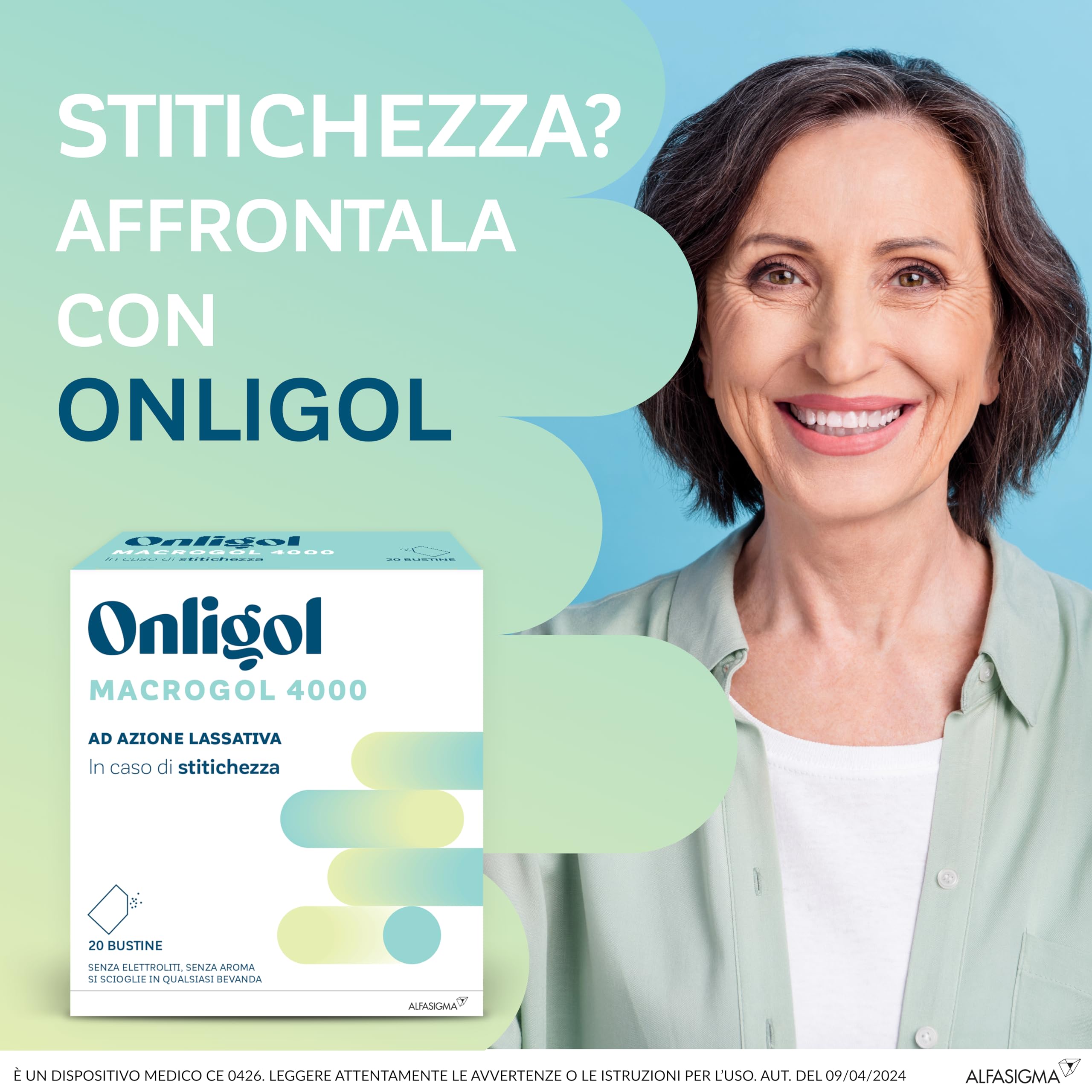 Onligol 400 g, Macrogol 4000 Based Oral Medical Powder, Particularly Useful for Subjects Suffering from Constipation, 400 g